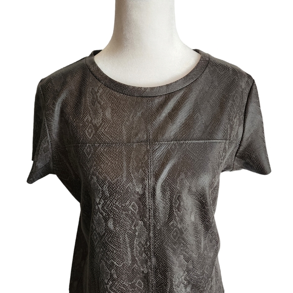 NEW Lavender Brown Chocolatel Faux Snakeprint Suede - Picture 3 of 11